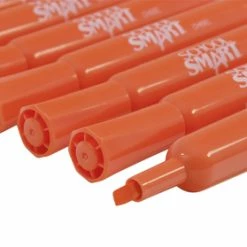 Brand new 🎁 School Smart Non-Toxic Permanent Marker, Broad Chisel Tip, Orange, Pack Of 12 👏 -School Smart - shop 1354263 C ecommfullsize
