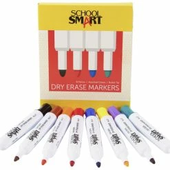 Discount 😍 School Smart Dry Erase Markers, Bullet Tip, Low Odor, Assorted Colors, Set Of 8 😀 -School Smart - shop 1354270 D ecommfullsize