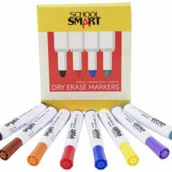 Discount 😍 School Smart Dry Erase Markers, Bullet Tip, Low Odor, Assorted Colors, Set Of 8 😀 -School Smart - shop 1354270 E ecommfullsize