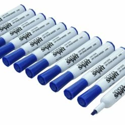 Wholesale 🤩 School Smart Low Odor Non-Toxic Dry Erase Marker, Chisel Tip, Blue, Pack Of 12 🛒 8 Wholesale 🤩 School Smart Low Odor Non-Toxic Dry Erase Marker, Chisel Tip, Blue, Pack Of 12 🛒 -School Smart - shop 1354271 B ecommfullsize