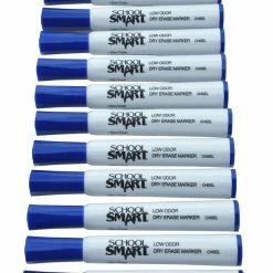Wholesale 🤩 School Smart Low Odor Non-Toxic Dry Erase Marker, Chisel Tip, Blue, Pack Of 12 🛒 9 Wholesale 🤩 School Smart Low Odor Non-Toxic Dry Erase Marker, Chisel Tip, Blue, Pack Of 12 🛒 -School Smart - shop 1354271 C ecommfullsize