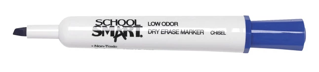 Wholesale 🤩 School Smart Low Odor Non-Toxic Dry Erase Marker, Chisel Tip, Blue, Pack Of 12 🛒 4 Wholesale 🤩 School Smart Low Odor Non-Toxic Dry Erase Marker, Chisel Tip, Blue, Pack Of 12 🛒 - Image 2