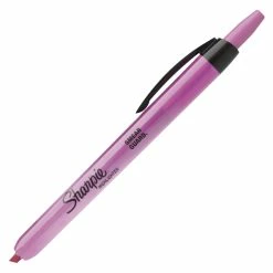 Cheapest 🔔 Sharpie Smear Guard Non-Toxic Retractable Highlighter, Chisel-Narrow Tip, Fluorescent Pink, Pack Of 12 🔔