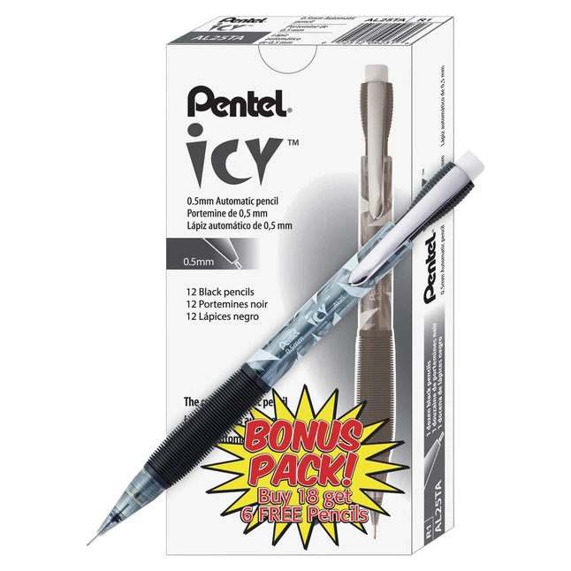 Hot Sale ๐ Pentel Icy Mechanical Pencils, 0.5 Mm, Gray, Pack Of 24 ๐ 3 Hot Sale ๐ Pentel Icy Mechanical Pencils, 0.5 Mm, Gray, Pack Of 24 ๐