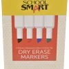 Outlet 👍 School Smart Dry Erase Marker, Chisel Tip, Assorted Colors, Pack Of 4 🤩 -School Smart - shop 1400750 A ecommfullsize