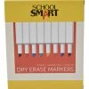 Best Sale ❤️ School Smart Dry Erase Markers, Chisel Tip, Assorted Colors, Pack Of 8 🎁