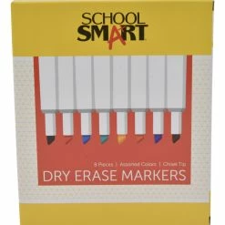 Best Sale ❤️ School Smart Dry Erase Markers, Chisel Tip, Assorted Colors, Pack Of 8 🎁