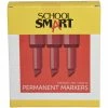 Flash Sale 🤩 School Smart Non-Toxic Permanent Marker, Broad Chisel Tip, Red, Pack Of 12 🔥