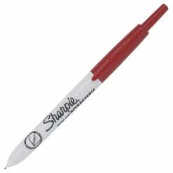 Cheap ✨ Sharpie Sanford Non-Toxic Non-Washable Retractable Permanent Marker, Ultra Fine Tip, Red, Pack Of 12 👍