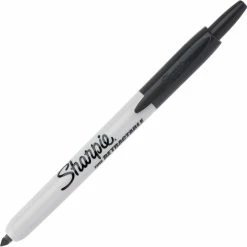 Best Sale 😍 Sharpie Sanford Non-Toxic Non-Washable Retractable Permanent Marker, Fine Tip, Black, Pack Of 12 👏