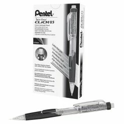 Flash Sale 💯 Pentel Twist Erase Refillable Click Mechanical Pencil With Lead/Eraser, 0.5 Mm, Black ⌛