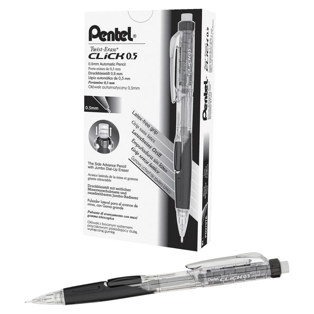 Flash Sale ๐ฏ Pentel Twist Erase Refillable Click Mechanical Pencil With Lead/Eraser, 0.5 Mm, Black โ 3 Flash Sale ๐ฏ Pentel Twist Erase Refillable Click Mechanical Pencil With Lead/Eraser, 0.5 Mm, Black โ