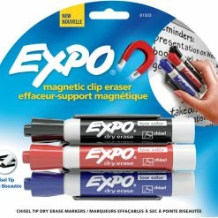 Cheap 🌟 EXPO Magnetic Clip Eraser With Assorted Markers, For Use With Dry Erase Board 🛒