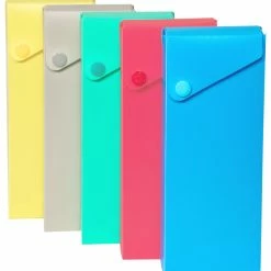 Budget ๐ C-Line Slider Pencil Case With Snap Closure, Colors May Vary ๐