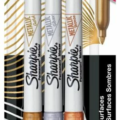 Best reviews of 💯 Sharpie Metallic Permanent Markers, Fine Tip, Assorted Metallic Colors, Pack Of 3 🧨