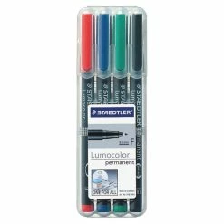 Buy 🥰 Staedtler Quick Drying Permanent Marker Set, Fine Tip, Assorted Color, Set Of 4 ✨