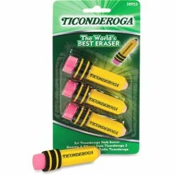Discount 🛒 Ticonderoga Style Erasers, Pack Of 3 🛒