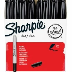 Discount 🌟 Sharpie Fine Permanent Markers, Black, Pack Of 36 😀