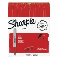 Best Pirce 🧨 Sharpie Fine Permanent Markers, Red, Pack Of 36 🛒