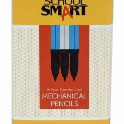 Cheapest ✔️ School Smart Mechanical Pencils With Eraser, 0.9 Mm Tip, No 2 Lead, Assorted Colors, Pack Of 50 🔥