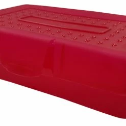 Brand new 🧨 School Smart Lightweight Plastic Pencil Box, Red Tint 🎁