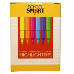 New โ๏ธ School Smart Highlighter, Chisel Tip, Tank Style, Assorted, Pack Of 48 โ๏ธ