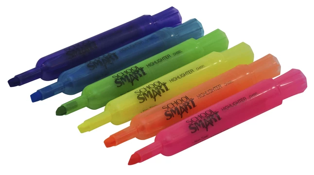 New ✔️ School Smart Highlighter, Chisel Tip, Tank Style, Assorted, Pack Of 48 ✔️ 6 New ✔️ School Smart Highlighter, Chisel Tip, Tank Style, Assorted, Pack Of 48 ✔️ - Image 4