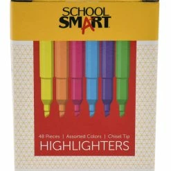Coupon ๐คฉ School Smart Highlighters, Chisel Tip, Pen Style, Assorted Colors, Pack Of 48 ๐