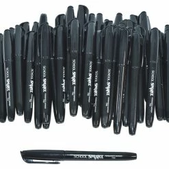 Best Pirce 🌟 School Smart Non-Toxic Quick-Drying Water Resistant Permanent Marker, 1.0 Mm Fine Tip, Black, Pack Of 48 🎉 -School Smart - shop 1593079 C ecommfullsize