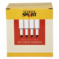 Budget 🎁 School Smart Dry Erase Tank Style Marker, Chisel Tip, Black, Pack Of 48 ⭐ -School Smart - shop 1593092 B ecommfullsize