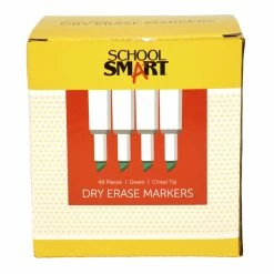 Best Sale 💯 School Smart Low Odor Non-Toxic Dry Erase Tank Style Marker, Chisel Tip, Green, Pack Of 48 🔔 -School Smart - shop 1593095 B ecommfullsize
