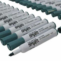 Best Sale 💯 School Smart Low Odor Non-Toxic Dry Erase Tank Style Marker, Chisel Tip, Green, Pack Of 48 🔔 -School Smart - shop 1593095 C ecommfullsize