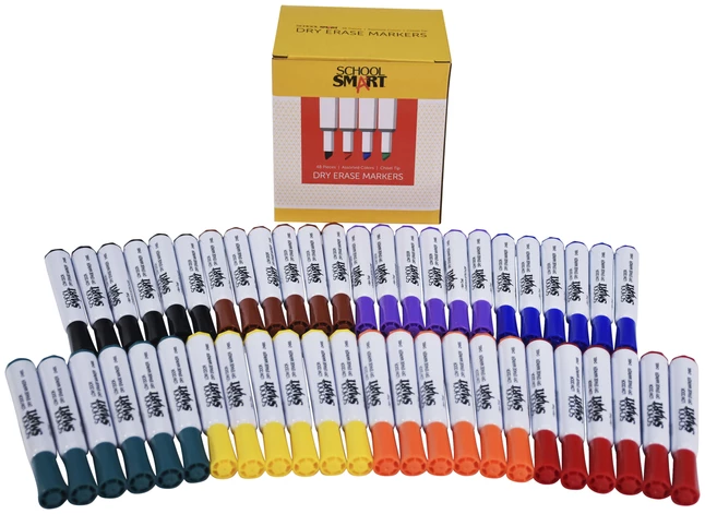 Cheap ⭐ School Smart Low Odor Non-Toxic Dry Erase Tank Style Marker, Chisel Tip, Assorted, Pack Of 48 ⭐ 5 Cheap ⭐ School Smart Low Odor Non-Toxic Dry Erase Tank Style Marker, Chisel Tip, Assorted, Pack Of 48 ⭐ - Image 3