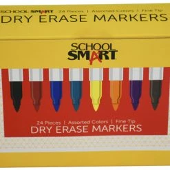 Outlet 👍 School Smart Dry Erase Pen Style Marker, Fine Tip, Assorted Colors, Set Of 24 👍 -School Smart - shop 1593098 C ecommfullsize
