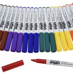 Outlet 👍 School Smart Dry Erase Pen Style Marker, Fine Tip, Assorted Colors, Set Of 24 👍 -School Smart - shop 1593098 F ecommfullsize