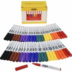 Cheapest 💯 School Smart Dry Erase Pen Style Markers, Fine Tip, Assorted Colors, Set Of 48 ❤️ -School Smart - shop 1593099 D ecommfullsize