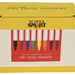 Cheapest 💯 School Smart Dry Erase Pen Style Markers, Fine Tip, Assorted Colors, Set Of 48 ❤️ -School Smart - shop 1593099 ecommfullsize