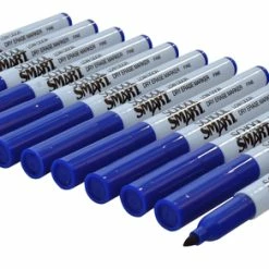 Cheapest 🛒 School Smart Dry Erase Pen Style Marker, Fine Tip, Blue, Pack Of 12 😉 -School Smart - shop 1593101 C ecommfullsize