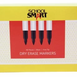 Top 10 ⭐ School Smart Dry Erase Pen Style Markers, Fine Tip, Black, Pack Of 48 ✨ -School Smart - shop 1593104 B ecommfullsize