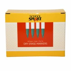 Outlet 🥰 School Smart Dry Erase Pen Style Marker, Fine Tip, Green, Pack Of 48 ❤️ -School Smart - shop 1593107 B ecommfullsize