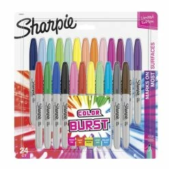 Cheapest ⭐ Sharpie Fine Point Color Burst Permanent Markers Set Of 24 😀