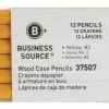 Deals 🔥 Business Source Woodcase Pencils, No 2, Yellow, Pack Of 12 ✨ -School Smart - shop 1599620 SPR ecommfullsize