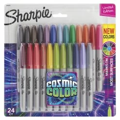 Promo 💯 Sharpie Cosmic Color Permanent Marker, Fine, Assorted, Set Of 24 🤩