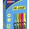 Discount 🥰 Avery Hi-Liter Desk Style Highlighters, Chisel Tip, Assorted, Set Of 12 🤩
