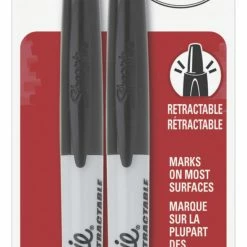 Brand new 🧨 Sanford Sharpie Ultra-fine Tip Retractable Markers -- Sharpie Markers, Retractable, Ultra Fine, 2/PK, Black 💯