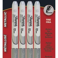 Best deal 👍 Sanford Sharpie Fine Point Metallic Markers -- Metallic Sharpie, Fine Point, 4/PK, Silver 🌟