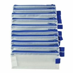 Deals 💯 Sax Mesh Tool Cases, Clear With Blue Trim, Pack Of 10 💯 -School Smart - shop 2018755 C ecommfullsize