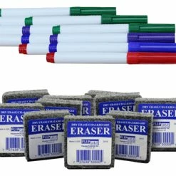 Best Pirce 😍 Flipside Dry Erase Pen And Eraser Pack, Assorted Colors, 12 Each, 24 Total Pieces 👍