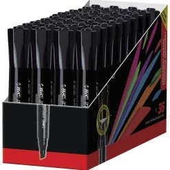 New 🔥 BIC Intensity Permanent Maker, Chisel Tip, Black, Pack Of 36 ✨ -School Smart - shop 2021266 A ecommfullsize
