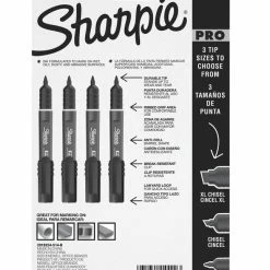 Budget 😀 Sharpie PRO Permanent Marker, Fine Tip, Assorted, Set Of 4 🥰 -School Smart - shop 2021375 A ecommfullsize